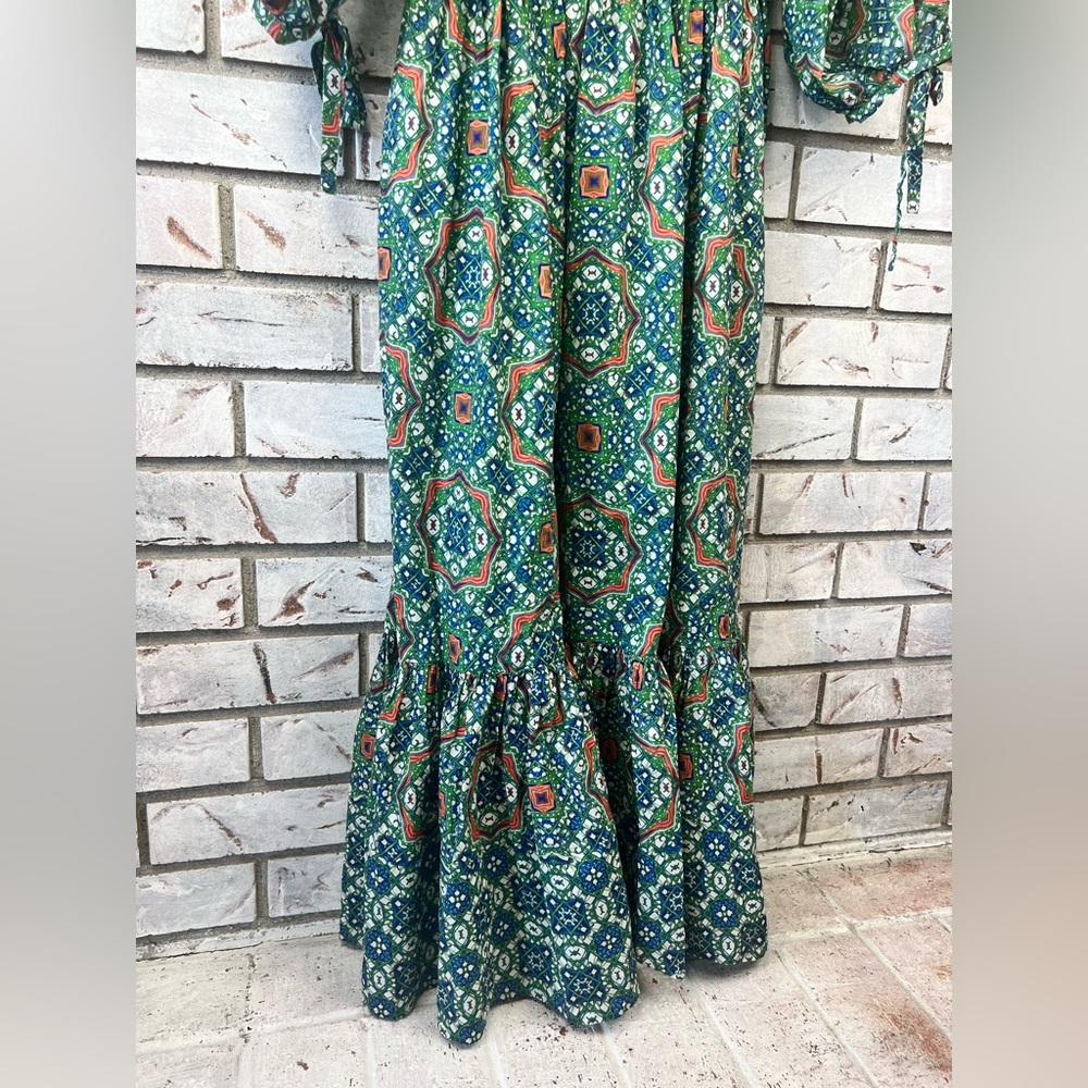 Cara Cara | Moroccan Tile Teal Jazzy Dress - Picture 5 of 10